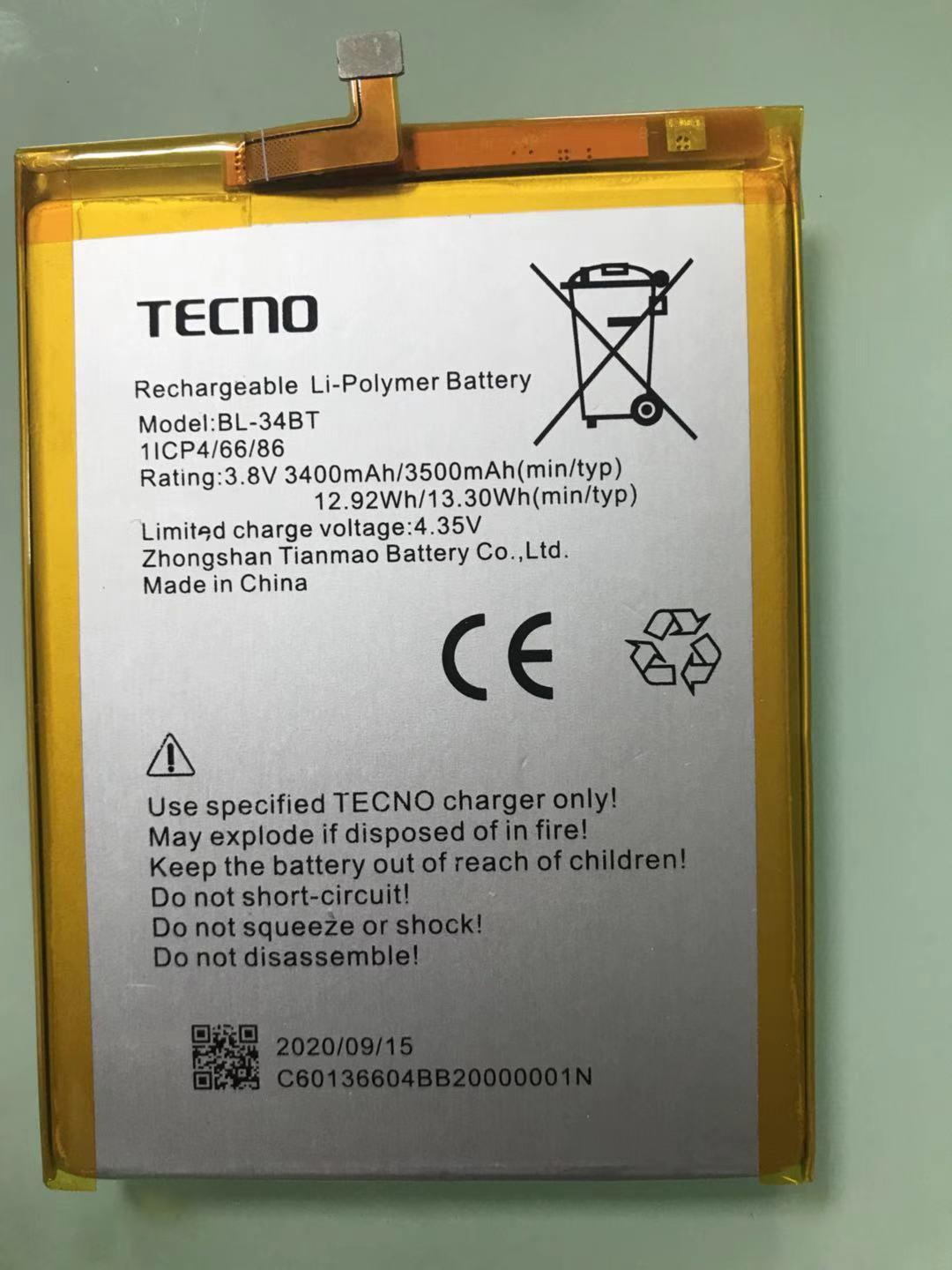 TECNO CX -AIR BATTERY(BL-32BT)