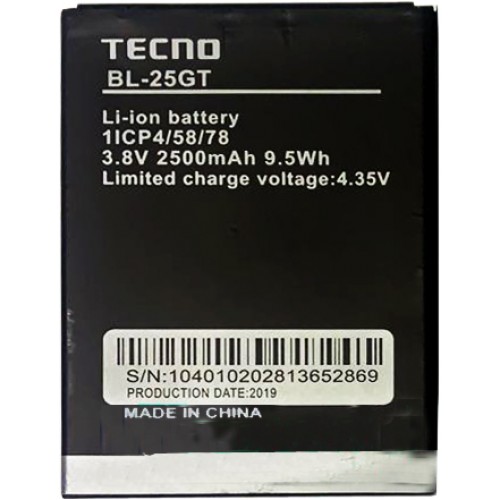 TECNO N9S (PHONE) BATTERY[BL-25GT]