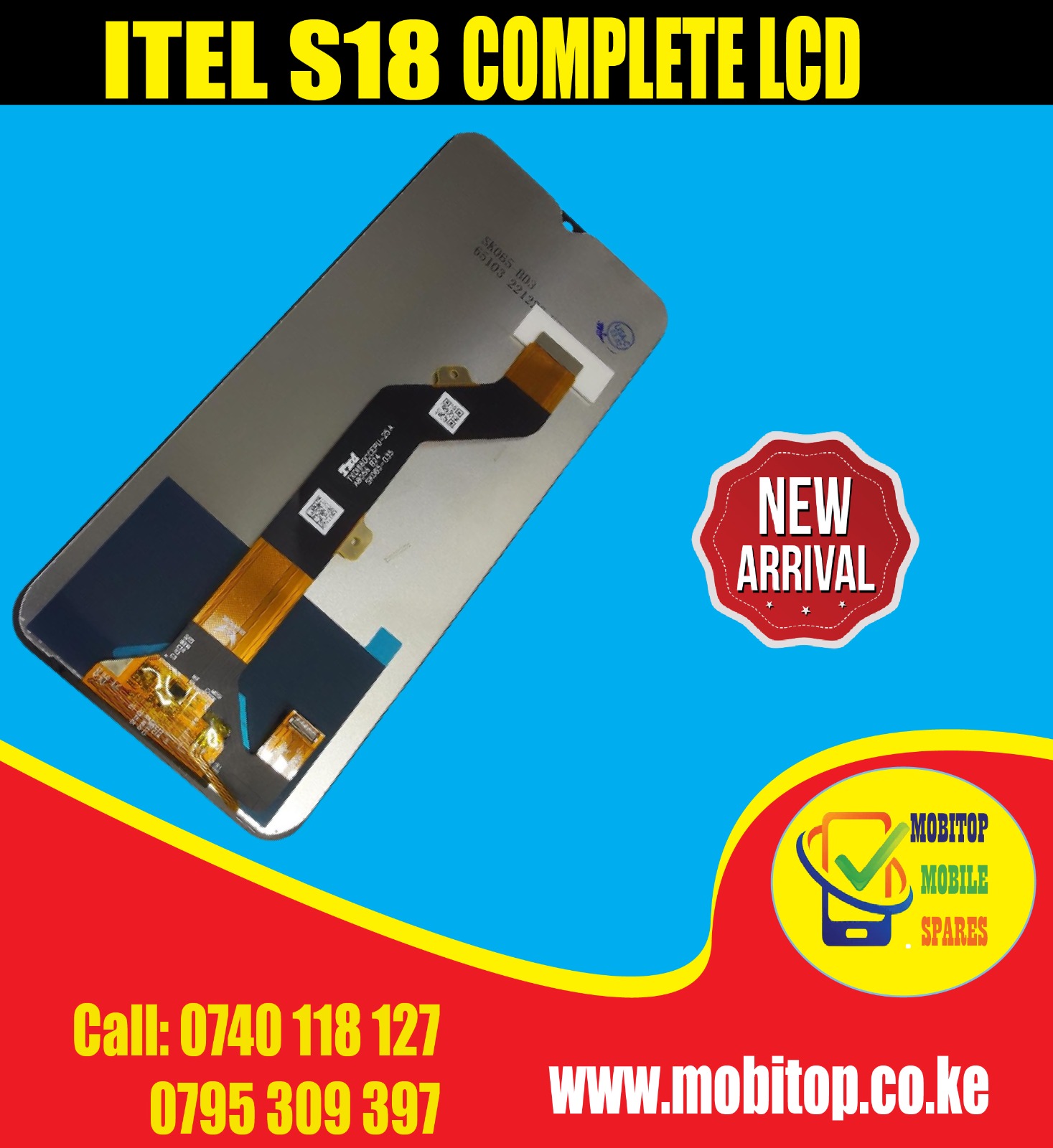 ITEL S18/S18 PRO/S663/ VISION5 /SPARK 9 PRO COMPL LCD